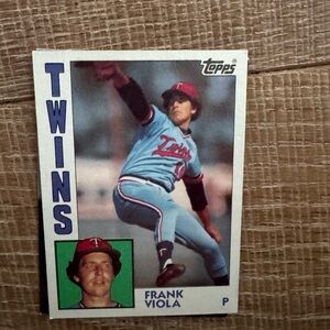Topps Frank Viola Card - Navy Blue & Red